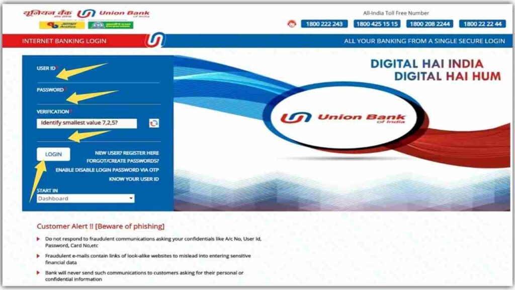 Union Bank Of India Internet Banking Registaion