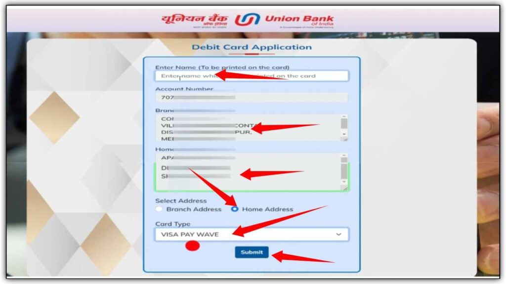 ATM Card Online Apply 